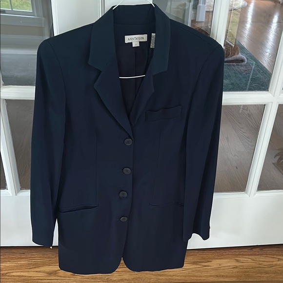 Ann Taylor Blue Blazer and Textured Fabric matching slacks🌿